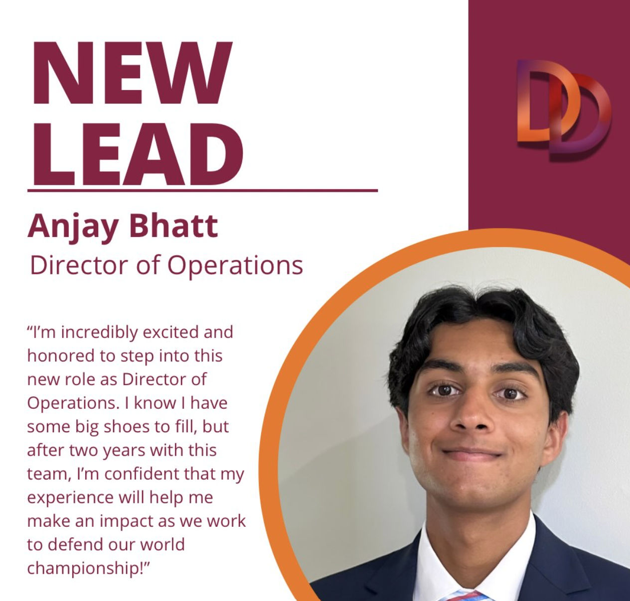 🚨 New Lead Alert! ⚙️📊 Last but not least, say hello to Anjay Bhatt, stepping into the role of Director of Operations! He’s ready to fill big shoes and keep the Diggeridoos operating at a world-class level. 🛠️🏆 Dig or Die! ⛏️💥